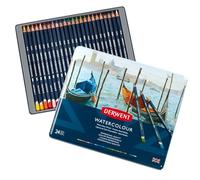 Derwent 32883 - Set de 24 Lápices Acuarelables con Cuerpo Hexagonal, Profesional, para Adultos, Estudiantes, Aficionados y Profesionales, Pensados para Pintar y Dibujar