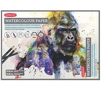 Derwent A3 Cuaderno con Papel de Acuarela para Dibujar, 12 Hojas, Papel Libre de Ácidos, Ideal para lápices solubles al agua, Calidad Profesional, 2301971