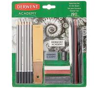 Derwent Academy Graphite Set de Bocetaje para Dibujar y Escribir, Set de 12, Kit de Iniciación, Lápices H-6B con Sacapuntas, Ideal para Bocetaje, Calidad Academy para Estudiantes, 2300365