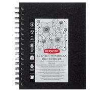 Bloc de espiral Big Book de Derwent A5 Negro 86 h. 110 g. Tapa PP