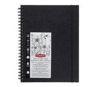 Derwent 2102178 - Cuaderno Vertical de Tapa Dura para Hacer Bocetos, Dibujar y Escribir Tamaño A4 con Bolsillo Posterior, 56 Hojas, Papel Sin Ácido, Bloc de Notas Espiral, Calidad Profesional