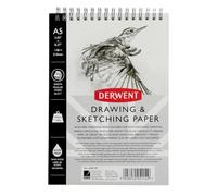 DERWENT Cuaderno Derwent A5 Formato Retrato para Dibujar y Escribir, 30 Hojas, Papel Libre de Ácidos, Bloc de Notas Espiral, Calidad Profesional, 2300140