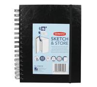 DERWENT Cuaderno Derwent de Bolsillo y Tapa Dura para Hacer Bocetos, Dibujar y Escribir Tamaño A5, 56 Hojas, Papel Libre de Ácidos, Bloc de Notas Espiral, Calidad Profesional, 2102179