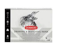 DERWENT Cuaderno Derwent para Hacer Bocetos, Dibujar y Escribir Tamaño A3, 30 Hojas, Papel Libre de Ácidos, Bloc de Notas Espiral, Calidad Profesional, 2300141