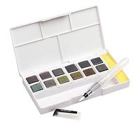 Derwent Graphitint Paleta de Acuarelas de Viaje, Incluye 12 Colores, Pincel y Esponja, Para Pintar, Calidad Profesional, 2305790