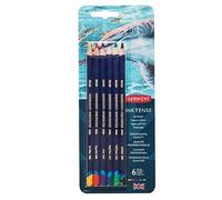 Derwent Inktense Pinturas de Colores Solubles en Agua, Set de 6 Colores, Núcleo de 4mm, Soluble en Agua, Ideal para Colorear, Pintar y Dibujar, Calidad Profesional (0700927)