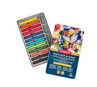 Derwent Inktense Set de 12 Barras de Pintura, Lápices Acuarelables de 8mm Solubles en Agua para Dibujar y Pintar en Papel o Tejidos, Calidad Profesional (2300442)