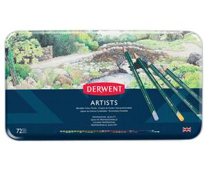 Derwent Lápices de Colores Artists Caja Metálica de 72 Unidades Colores Surtidos