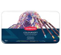 Derwent Lápices de Colores Coloursoft Caja Metálica 72 Unidades Colores Surtidos
