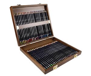 DERWENT Lápices de Colores Derwent Studio para Dibujar y Colorear, Set de 48 en Caja de Madera de Regalo, Ideal para Ilustrar y Detallar, Calidad Profesional, 0700822