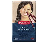 DERWENT Lápices Derwent Pastel de Retrato para Dibujar y Escribir, Set de 12 Lápices de Colores para Dibujar Retratos, Ideal para Mezclar y Detallar, Calidad Profesional, 2300563