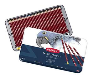 DERWENT Lápices Derwent Pastel para Dibujar y Escribir, Set de 36, Ideal para Mezclar y Colorear, Calidad Profesional, 0700307