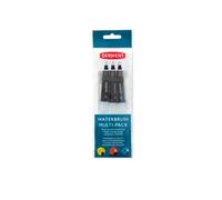 Derwent Pincel de Agua - Set de 3 Pinceles con Depósito de Agua para Acuarela y Bocetos