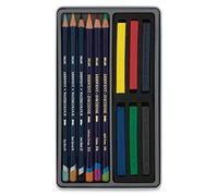 Derwent Set de Lápices y Barras Solubles en Agua Pintar y Dibujar, Set de 12 Lápices y Barras, Incluye Productos Modelo Inktense, Calidad Profesional, 0700303
