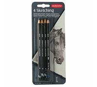 Derwent Sketching - Set de 4 lápices solubles en agua para bocetos, blíster
