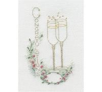 Derwentwater Felicitaciones tarjetas de felicitación - Kit de punto de cruz, diseño de punto de cruz, color blanco