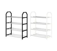 Derwrtup 2 Set Zapatero Apilable De 4 Niveles - Zapatero Pequeño Apilable para - Organizador De Zapatos para Sala De Estar, Armario, Dormitorio Y Pasillo