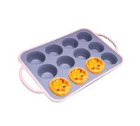 Derwrtup Bandejas De Silicona Para Muffins Para Hornear | Bandeja para Galletas Reutilizable con 12 Cavidades - Molde para Muffins de Silicona | Para Huevo Pan Pastel Tarta De Queso Tarta Horno