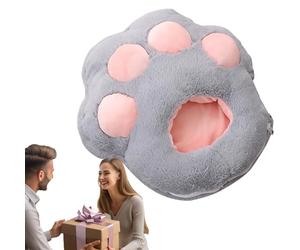 Derwrtup Calentador de pies recargable | Almohadilla térmica con pata de gato calentada por USB | Calentadores de pies debajo del escritorio con temperaturas de velocidades de felpa suave para el