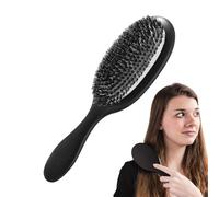Derwrtup Cepillo de pelo sin champú, cepillo de pelo graso | Cepillo desenredante antiencrespamiento para cabello largo - Cepillo para el cabello con cerdas sin punta, cuidado del cabello para hombres