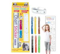 Derwrtup Cinta métrica de tamaño: para pintar pegatinas de pared para medir el tamaño | Medición de crecimiento de habitación infantil lavable para habitaciones y dormitorios