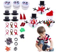 Derwrtup Construir un kit de construcción, manualidades de 13 x para adultos, arcilla para juegos de invierno, hecha a mano, Navidad, artesanía, secado al aire