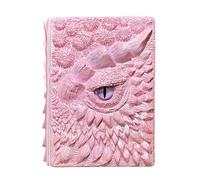 Derwrtup - Cuaderno de ojos de dragón, diario de ojos de dragón, cuaderno vintage en relieve, diario de escritura en relieve para amantes de dragones, cuaderno de viaje de tapa dura,