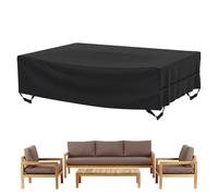 Derwrtup Cubierta para muebles de terraza, cubierta protectora impermeable y de alta resistencia - Cubierta para muebles de exterior | Para exteriores, terraza, jardín, césped, patio trasero, mesa de