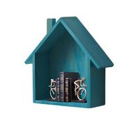 Derwrtup Estantería de exhibición para miniaturas, Armario de curiosidades montado en la Pared | Almacenamiento de Pared rústico en Forma de casa, decoración Decorativa para la habitación de