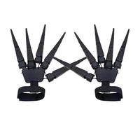 Derwrtup Extensiones de dedos articuladas, dedos largos | 2 uds guantes ajustables de Halloween garras Cosplay | Dedos de calavera usables, garras del de Halloween, dedos articulados de Halloween para