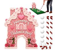 Derwrtup Juego de Golf de Galleta de Jengibre | Juguetes de Putt para San Valentín y Vacaciones,Juego de Fiesta con Palos y Bolas Bastón de Caramelo - para Fiestas, Cumpleaños Y Noches En