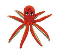 Derwrtup Juguete de peluche con chirrido para perros, juguete para masticar en forma de pulpo, juguete para masticar relleno para cachorros en forma de muñeca | Para manejo del estrés, ejercicio, tira