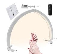 Derwrtup Luz de Uñas para Escritorio, Luz De Media Luna Para Uñas, Lámpara Plegable De 40W Con Control Remoto Para Manicura Y Belleza En El Hogar