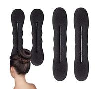 Derwrtup Moños para el pelo, fabricante de moños para hacer panecillos de galleta para un peinado sencillo de rosquilla, diademas portátiles vintage para citas, reuniones familiares, danza, viajes