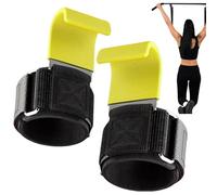 Derwrtup Muñequeras para entrenamiento de fuerza - ayudas de agarre con ganchos - 2 unidades de muñequeras ajustables con ganchos para entrenamiento de fuerza, levantamiento de pesas, peso muerto y