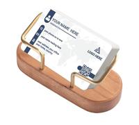 Derwrtup Organizador de Tarjetas de Visita de Madera,Titular de Tarjetas de Visita de Madera, Soporte de exhibición para postales, Organizador elegante del titular de la tarjeta del nombre de la