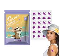 Derwrtup Parches UV para protector solar, pegatinas UV para protector solar | Adhesivo UV con sensor SPF de 24 unidades | Recordatorio de reaplicación de 5 estilos para niños y adultos, que previene