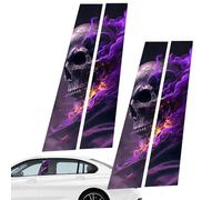 Derwrtup Pegatinas de pilares B para automóviles, pegatinas de pilar B para automóviles - Decorativas terror Tema B Pilar Pegatinas, 1 par de accesorios para coche