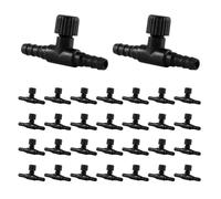 Derwrtup Válvula para Bomba De Aire De Acuario - Válvula para Bomba de Oxígeno en Forma de T PVC para Pecera | Accesorio Acuario Fácil Instalación, Regulador Aire Apartamento o