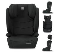 Deryan Alzador Coche Niño i-Size de 3,5 a 12 años, 100-150 cm (0-36 kg), Silla Coche Grupo 1/2/3 y alzador convertible, Elevador Coche, R129, Fácil Instalación con Cinturón (ISOFIX/Negro)