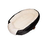 DERYAN Babynest Luxe - Para recién nacidos y bebés - Algodón transpirable y suave - Negro/Crema