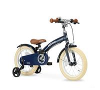 Deryan Bicicletta per Bambini 14 Pulgadas | Bicicletta Senza pedali 3 in 1 | con Sella e manubrio regolabili | per maschietti e femminucce | BLU