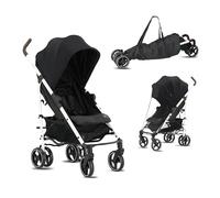 Deryan Bobbie Silla de Paseo bebé, Carrito, Carro bebé, Carrito bebé, Posición reclinada, Plegable, Posición Tumbada, Ligero - 8,5kg, Material Impermeable, Negro/Blanco