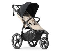 Deryan Bolt Jogger - Cochecito de bebé para cualquier terreno, plegable y portátil, para correr a partir de 6 meses (Crema)