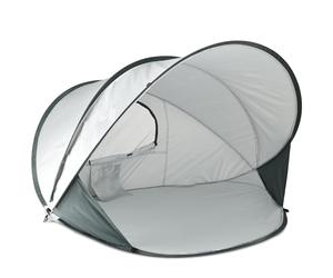 DERYAN BV Beach Tent XXL - Pop-Up - Plateado - Apto para 2 - 3 personas - Protección solar y viento - Fácil de instalar - Incluye bolsa de transporte