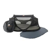 Deryan Cuna de Viaje para bebé con colchón Desde el Nacimiento hasta los 2,5 años - Pop Up - Tienda de bebé en 2 Minutos, Incluye mosquitera y Bolsa de Viaje, 120 x 75 x 50 cm (Negro)