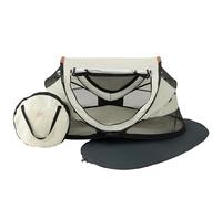 Deryan Cuna de Viaje, Bolsa Transporte, 2 en 1, Plegado ultracompacto, Colchón extraíble, con Mosquitera, 0-4.5 años (0-20kg), Tela Transpirable, Entrada Lateral con Cremallera, Parque bebé (Marfil)
