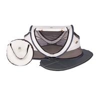 Deryan Cuna de Viaje, Bolsa Transporte, 2 en 1, Plegado ultracompacto, Colchón extraíble, con Mosquitera, 0-4.5 años (0-20kg), Tela Transpirable, Entrada Lateral con Cremallera, Parque bebé (Crema)