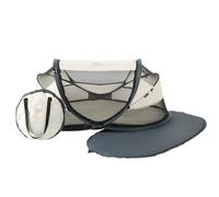 Deryan Cuna de Viaje, Bolsa Transporte, 2 en 1, Plegado ultracompacto, Colchón extraíble, con Mosquitera, 0-2.5 años (0-15kg), Tela Transpirable, Entrada Lateral con Cremallera, Parque bebé (Crema)