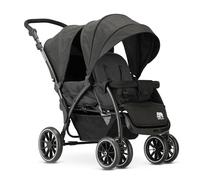 Deryan Elena Duo Cochecito doble ultramanejable. Desde el nacimiento hasta los 3 años aprox. (máx. 30 kg), 0-3 años, Sistema Click Connect compatible con 2 puertos laterales, Negro